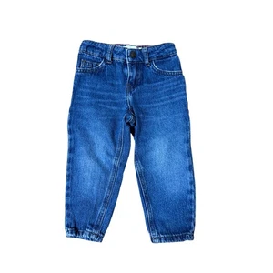 Mini Boden Relaxed Straight Leg Elastic Waist Denim Jeans Size 3 Y - Picture 1 of 4