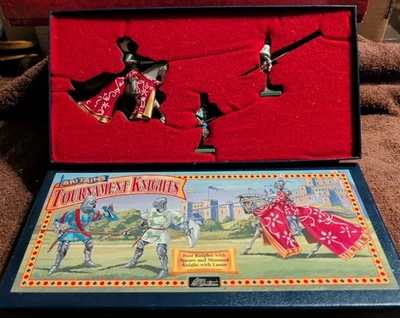 Britains 08763 Foot Knights w Swords & mounted Knight, Lance Soldiers Swords NIB - Image 1 of 4