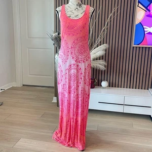 Tommy Bahama Maxi Dress Sleeveless Pink Paisley Casual Sundress S - Picture 1 of 9