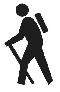 HIKER VINYL DECAL STICKER WINDOW CAR LAPTOP CAMPING HIKING CHOOSE COLOR - Picture 1 of 1