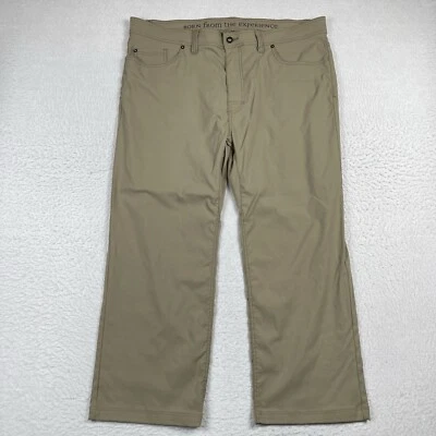 Prana Pants Mens 40x30 (Actual 40x26.5) Slim Beige Brion Hiking Camping Traveler - Image 1 of 4