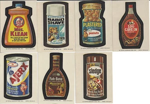 1974 Topps Chewing Gum Wacky Packages Stickers Lot of 7 Brown Backs - Imagen 1 de 2