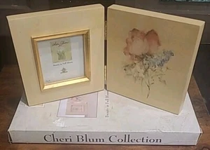 Cheri Blum Beauty in Full Bloom  Hinged Picture Frame - Rose Nosegay - Fetco NIB - Picture 1 of 5
