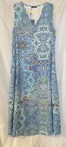 Vestido Just Fashion Now Para Mujer Talla M Multicolor Cuello en V Sin Mangas Maxi NUEVO - Imagen 1 de 6
