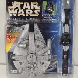 Star Wars Collector Timepiece Darth Vader Watch Millenium Falcon Watch Case NOS - Picture 1 of 8