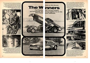 1970 HEMI CUDA FUNNY CAR / CANDIES & HUGHES  -  ORIGINAL 2-PAGE ARTICLE / AD - Picture 1 of 1