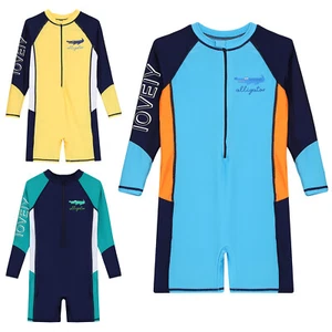 Boy Jumpsuit Rash Guard Bodysuit Training Swimsuit Beach Sun Protection Diving - Picture 1 of 40