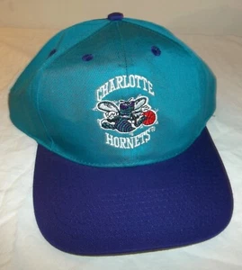 Vtg UNWORN FRESH CAPS NBA CHARLOTTE HORNETS SNAPBACK HAT - Picture 1 of 7