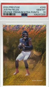 2024 Panini Prestige Orange Premium XTRA Points #248 Justin Fields /50 PSA-10 - Bild 1 von 6