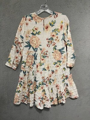 ZARA Mujer Vestido Floral Talla Pequeña Manga 3/4 Adulto Poliéster Foto 1 de 4