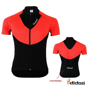 Didoo Men's Short Sleeve Cycling Jersey Breathable Bicycle Shirts Tops MTB Bike - Picture 1 of 3