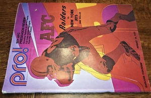 1971 Aug 14th Oakland Raiders Pro Game Program w/ orig Ticket Stub New York Jets - Bild 1 von 4