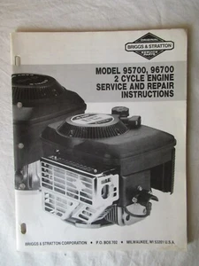 Briggs & Stratton 95700 96700 Manuale Istruzioni Riparazione Motori 2 Cicli - Foto 1 di 12