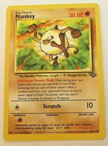 MANKEY - Jungle Set - 55/64 - Common - Pokemon Card - Unlimited - NM - Picture 1 of 2