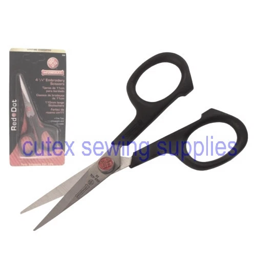 Mundial Red Dot 4-1/4" Fine-Tip Embroidery Scissors 668 - Image 1 of 1