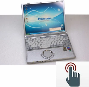 KLEINES LAPTOP NOTEBOOK PANASONIC CF-T2 TOUCHSCREEN DISPLAY 1024x768 900g LEICHT - Picture 1 of 1