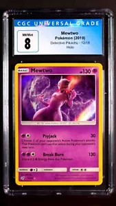 Mewtwo Holo 12/18 Detective Pikachu NM/Mint CGC 8 Graded Pokemon Card 2019 - Picture 1 of 2