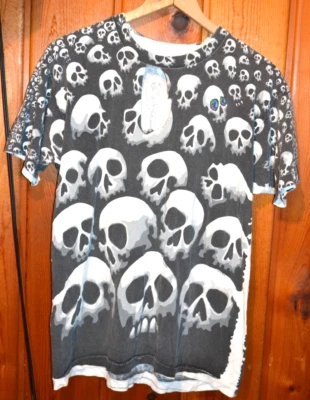 Футболка Hole 1992 Liquid Blue Chris Pinkerton All Over Skull Travis Scott размер L - Изображение 1 из 4