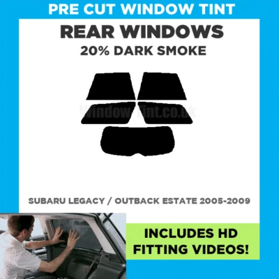 Pre Cut Window Tint For Subaru Legacy / Outback Estate 2005-2009 - 20% Dark Rear - Image 1 of 4