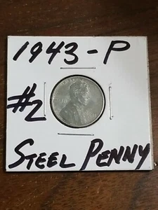 1943-P #2 Lincoln Steel Wheat Cent Penny - Picture 1 of 5