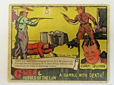 1936 R60 G-MEN & HEROES OF THE LAW #4 Gum Inc. trading card