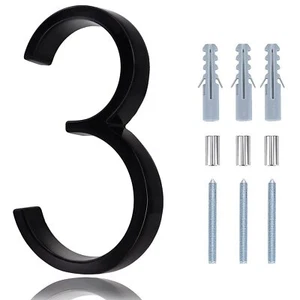 House Numbers For Outside Modern 5 Inch Floating House Numbers With Nail Kit And - Picture 1 of 9