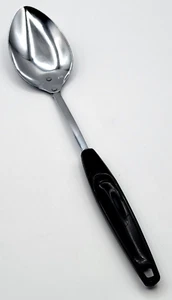 Vintage Foley Solid Serving Spoon Chrome On Steel W/Black Bake Lite Handle - Picture 1 of 6