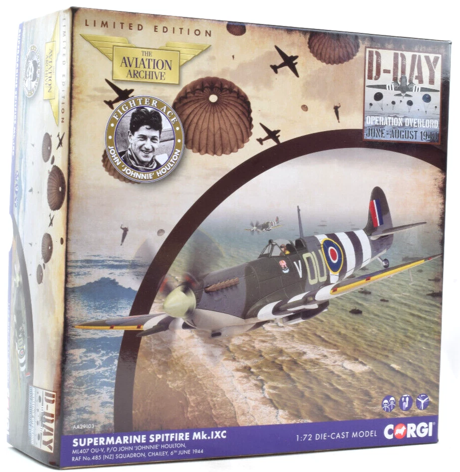 Corgi Supermarine Spitfire Mk.IXC - John Houlton 1:72 Die-Cast Airplane AA29103 - Image 1 of 3