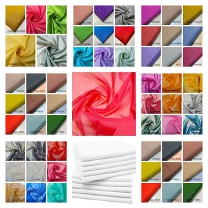 100% Cotton Muslin Voile Soft Cheesecloth Fabric Drape Dress Lining Material 44" - Picture 1 of 129