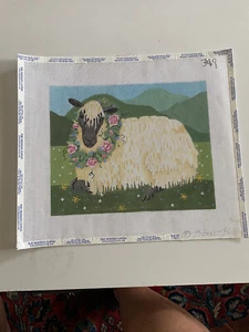 Sheep with Floral Wreath by Brenda Stofft (349BS) - Picture 1 of 1