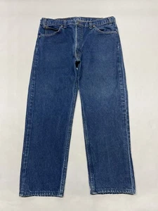 VTG 80s Orange Tab Straight Loose Distressed Wash Jeans Men 38x29 (actual 36x26) - Picture 1 of 22