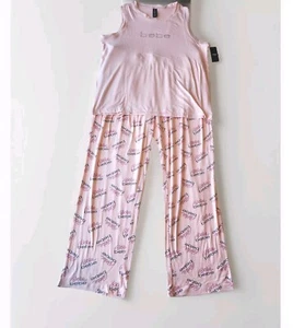 Bebe Women's Pajamas Set 2 Pieces Sleepwear Pants Sleeveless Top Size 1X - Picture 1 of 7
