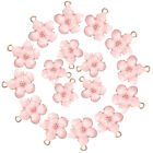 50 Pcs Kirschblüten-Anhänger DIY Zubehör Schlüsselanhänger-Halskette Die Blumen