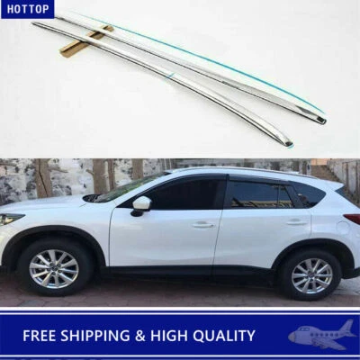 Barra de riel lateral para techo de aluminio 2 piezas para Mazda CX-5 CX5 2012-2016  Foto 1 de 4