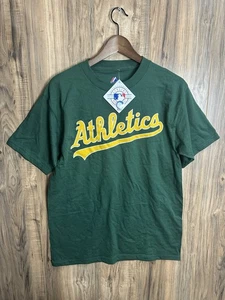 Majestic Oakland Athletics Herren T-Shirt Gr. XL grün MLB Logo Baseball Baumwolle - Bild 1 von 6