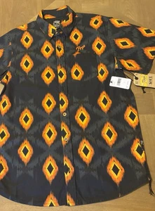 $139 Prps Men’s Black Multi Cotton Short Sleeve Shirt Size S - Picture 1 of 10