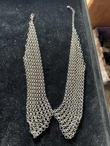 17,5" Halsband Halskette fließender Stahl Gliederkettenhemd, Karabinerverschluss, Gothic - Bild 1 von 5