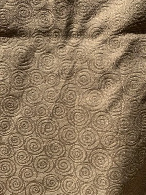 Retro Jacquard Reversible Tela Remanente Oro Remolinos Tapicería 220x145cm (B20 Foto 1 de 4