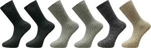3/6 paia calze norvegesi lana alpaca 75% morbide calde calze sci calze - Foto 1 di 11