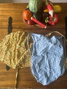 Lot Of 2 Vintage Half Aprons Apron Kitchen Country Kitchenalia Cottagecore - Picture 1 of 7