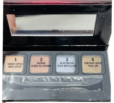 Mary Kay Mini Mineral Eye Color Quad Honey Spice Sienna Blue Metal Vintage Gold - Image 1 of 2