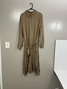 Nuevo con etiquetas Vestido camisero Banana Republic para mujer talla XXL marrón C44 - Imagen 1 de 10
