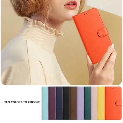 Luxury Litchi Wallet Case Phone Cover for OnePlus 13T 12 11 9 Nord N300 N10 5 4 - Image 1 of 4