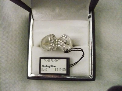 NIB Fifth Avenue Sterling silver ring butterfly design size 9 RRP $119.99 GIFT Foto 1 de 4