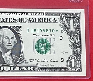 STAR NOTE $1 1995 1 I/* BLOCK (fw) ( MINNEAPOLIS ) Uncirculated - Picture 1 of 3