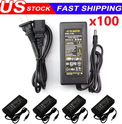 12V 5A 5 AMP 60W DC Power Supply Adapter Transformer LED Strip CCTV PC 5050 USA - Image 1 of 4