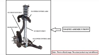 Left Front SUSPENSION KNEE ASSEMBLY 2005-2008 FORD F150 - Image 1 of 4