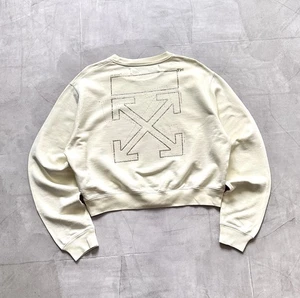 FW19 Off White Shifted Diagonal Arrow Rhinestones Logo Sweatshirt - Picture 1 of 14