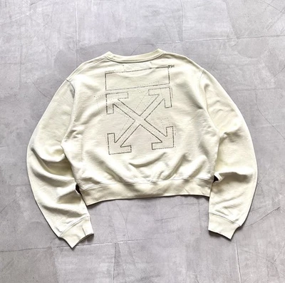 Sudadera FW19 Off White Flecha Diagonal Cambiada Estrás Logo Foto 1 de 4