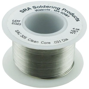 SRA Solder Lead Free No Clean Flux Core Silver Solder SAC305 0.78mm 113g Reel - Picture 1 of 2